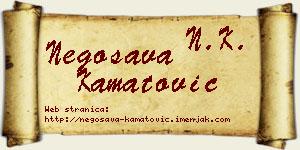 Negosava Kamatović vizit kartica